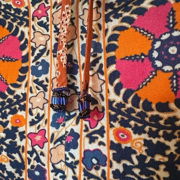 John Mark orange and black tunic Blouse with Relaxed Fit size Large - Picture 7 of 14